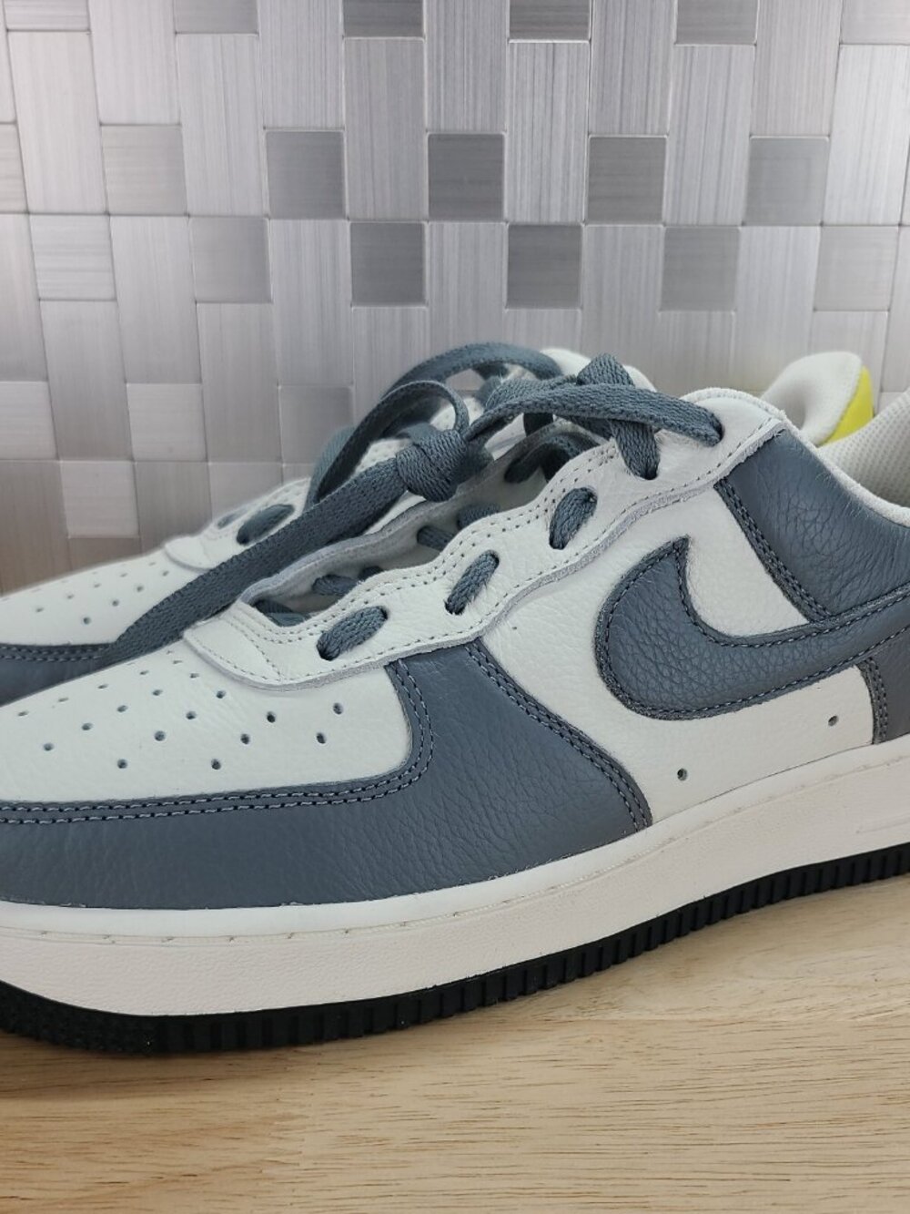 Nike Air Force 1 White Sail Black Grey LOW NBY tumbled DN4165 991 Size 9.5 Women